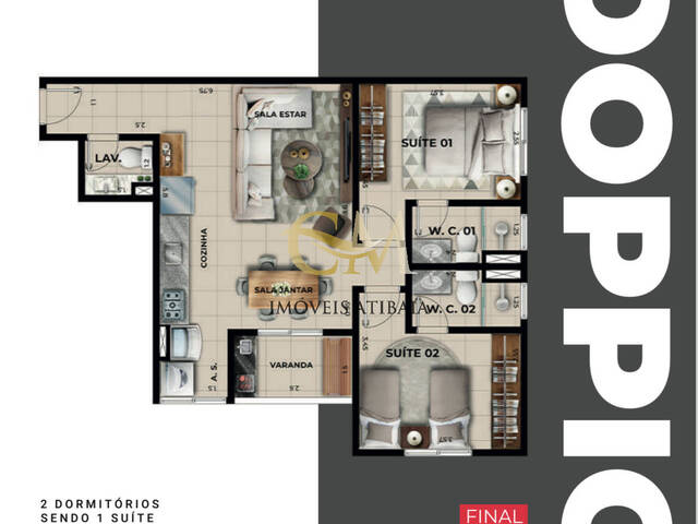 #1266 - Apartamento para Venda em Atibaia - SP - 2