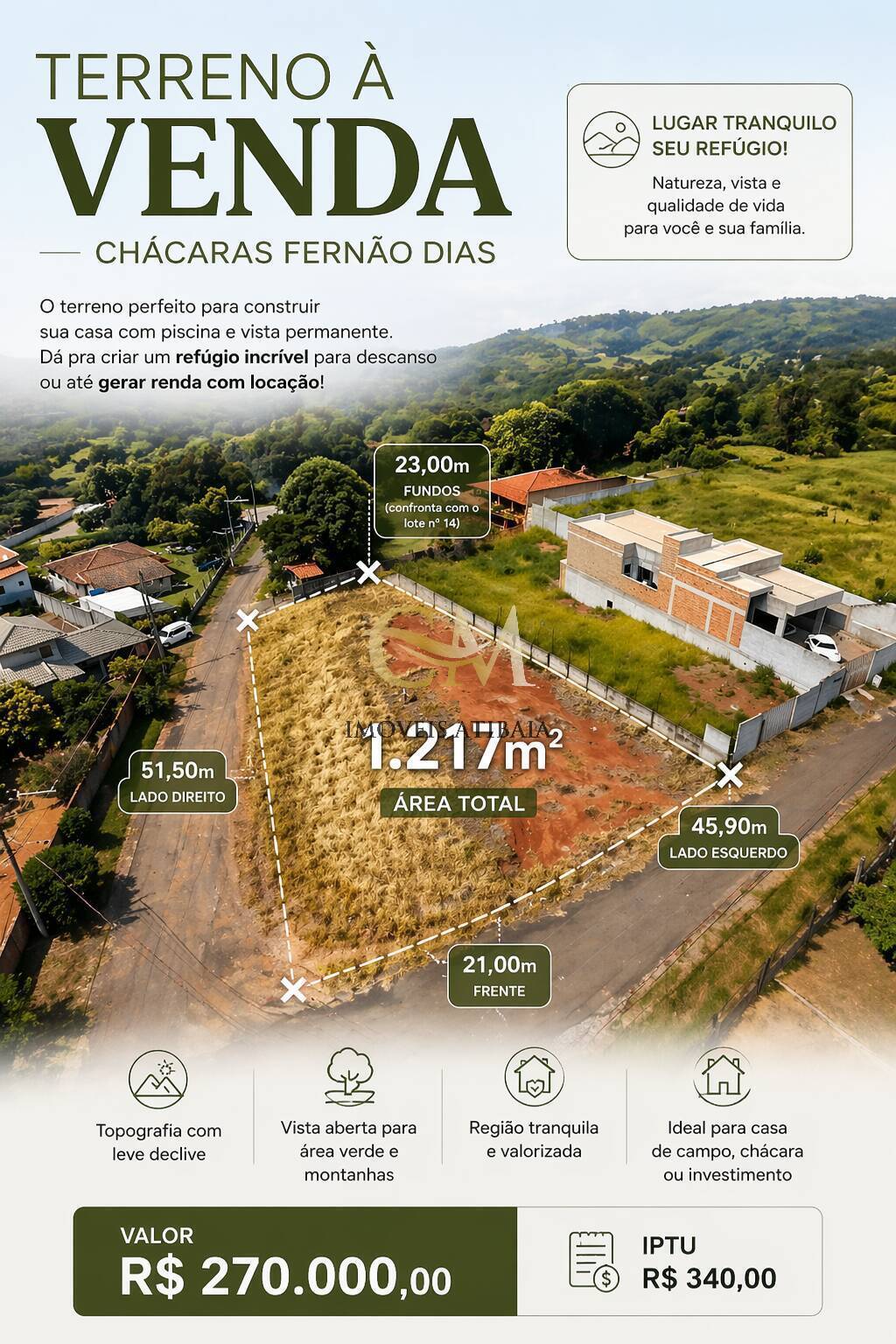Terreno, 1217 m² - Foto 1