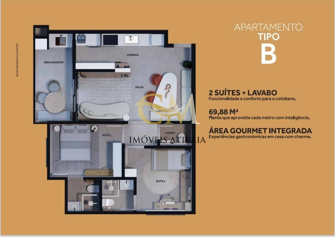 Apartamento, 2 quartos, 69 m² - Foto 9