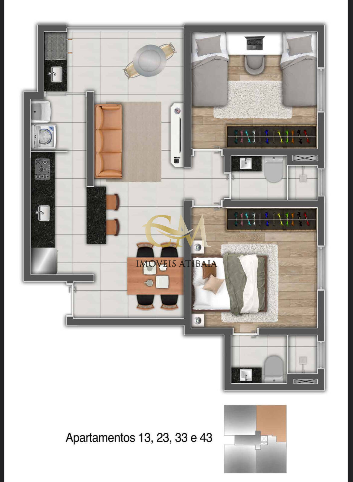 Apartamento, 2 quartos, 59 m² - Foto 18