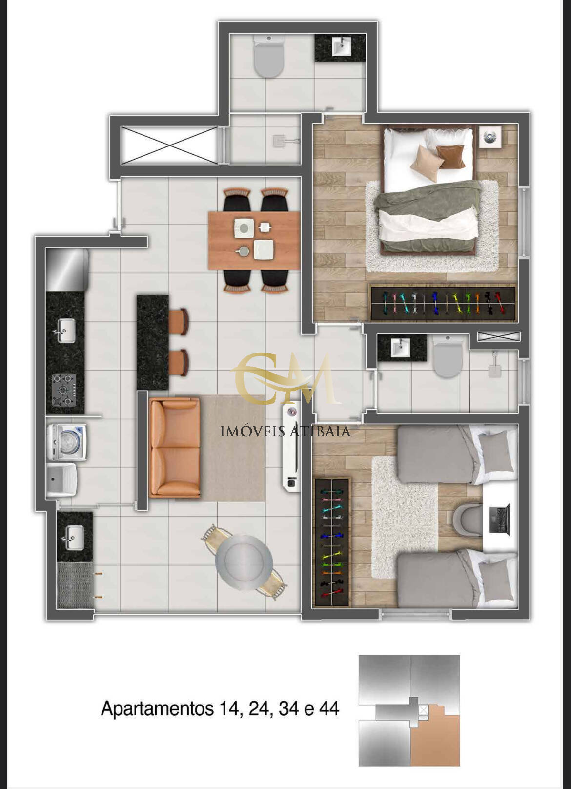 Apartamento, 2 quartos, 59 m² - Foto 20