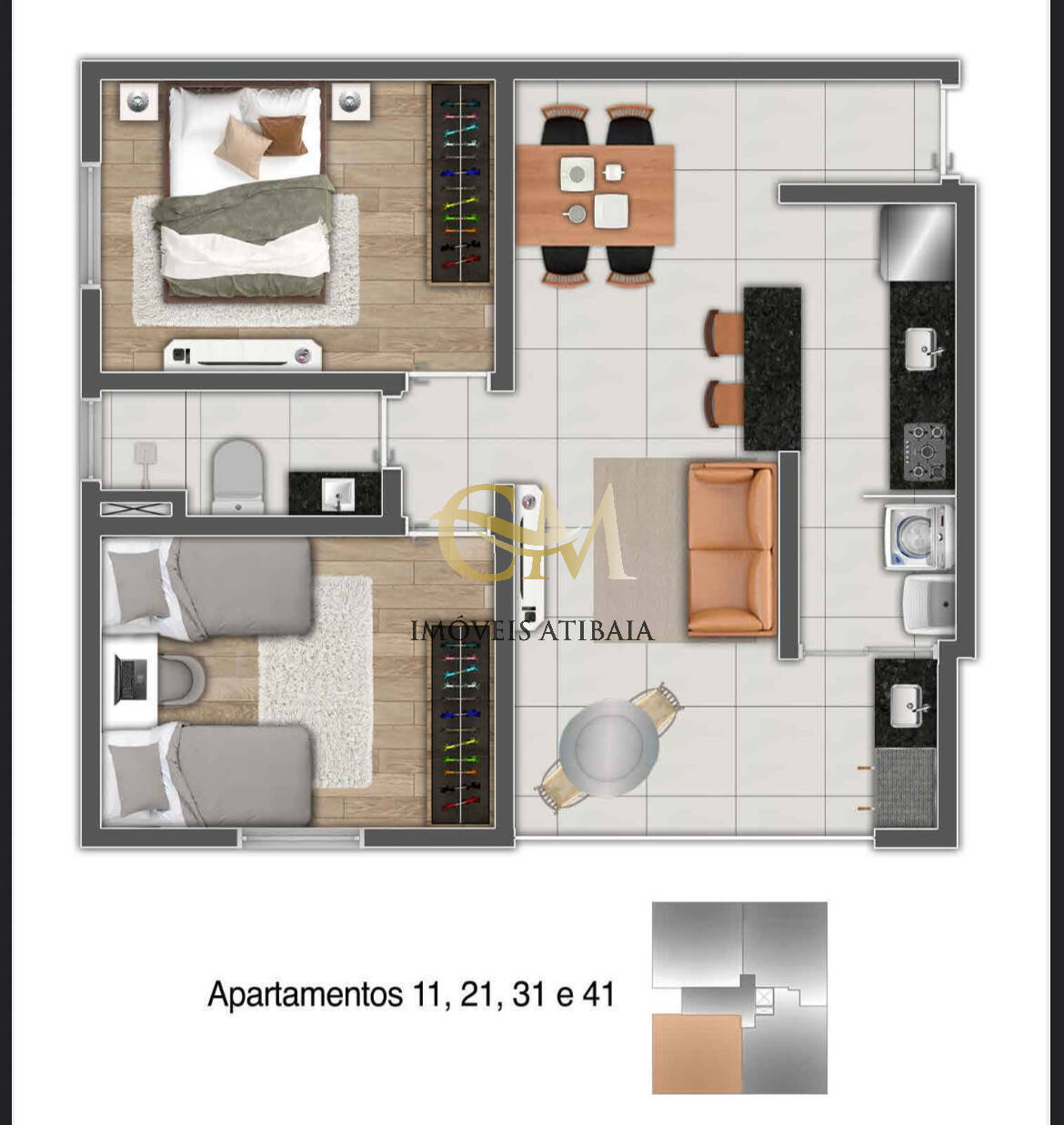Apartamento, 2 quartos, 59 m² - Foto 21