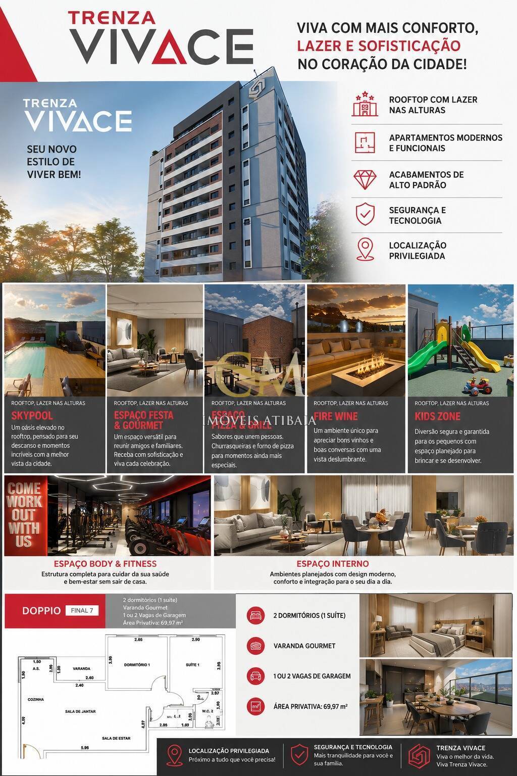 Apartamento, 2 quartos, 69 m² - Foto 1